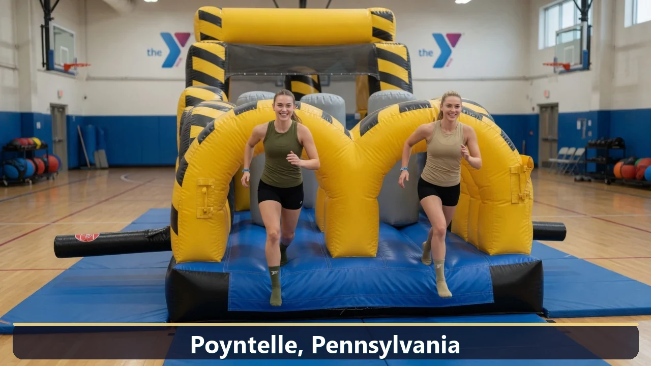 Inflatable obstacle course rental for events in Poyntelle, Pennsylvania