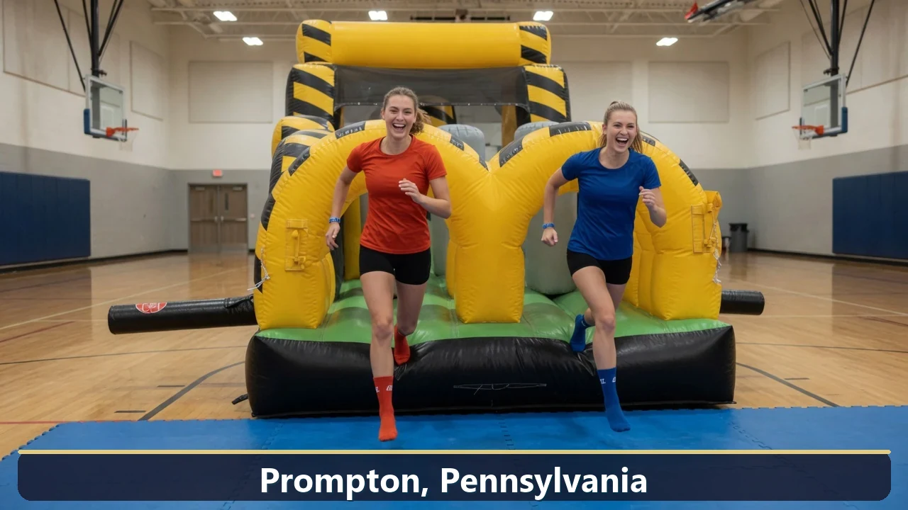 Inflatable obstacle course rental for events in Prompton, Pennsylvania