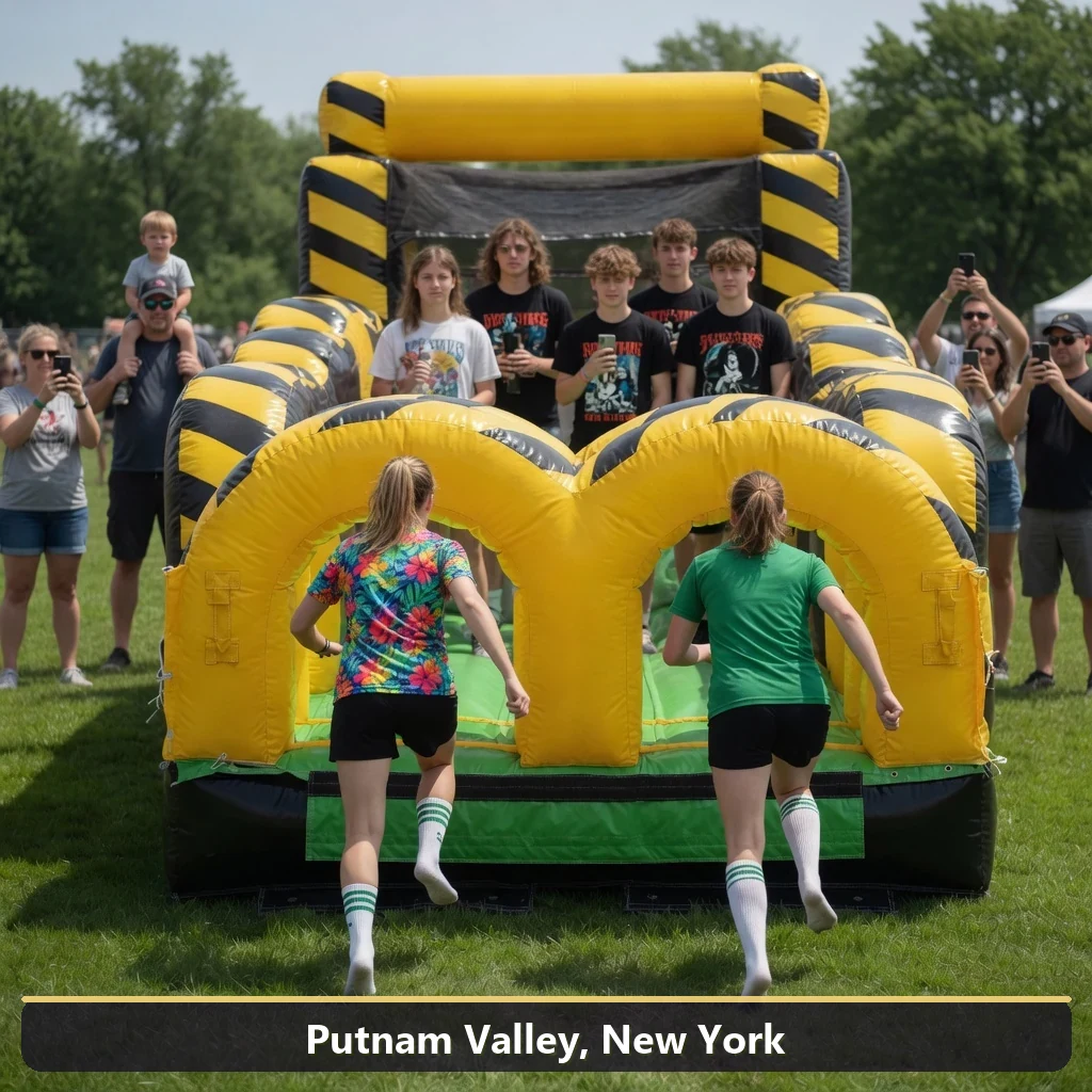 Inflatable obstacle course rental for events in Putnam Valley, New York