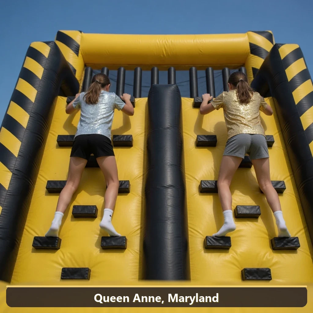 Inflatable obstacle course rental for events in Queen Anne, Maryland