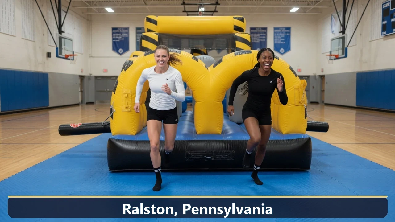 Inflatable obstacle course rental for events in Ralston, Pennsylvania