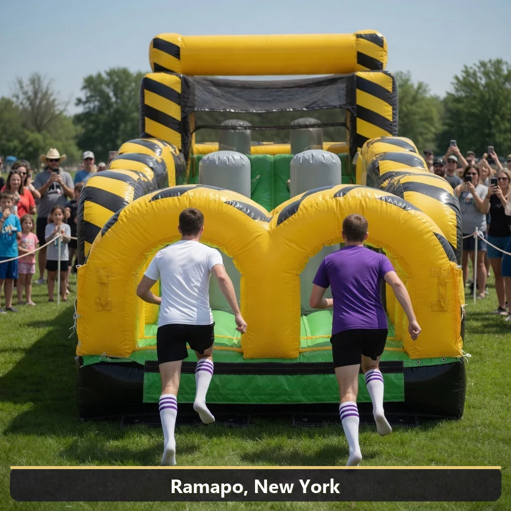 Inflatable obstacle course rental for events in Ramapo, New York