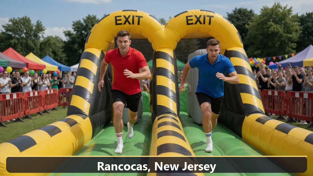 Inflatable obstacle course rental for events in Rancocas, New Jersey