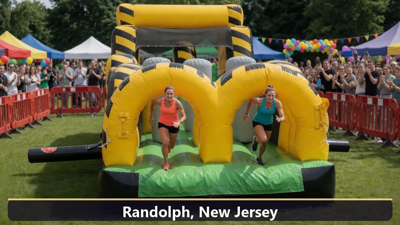 Inflatable obstacle course rental for events in Randolph, New Jersey