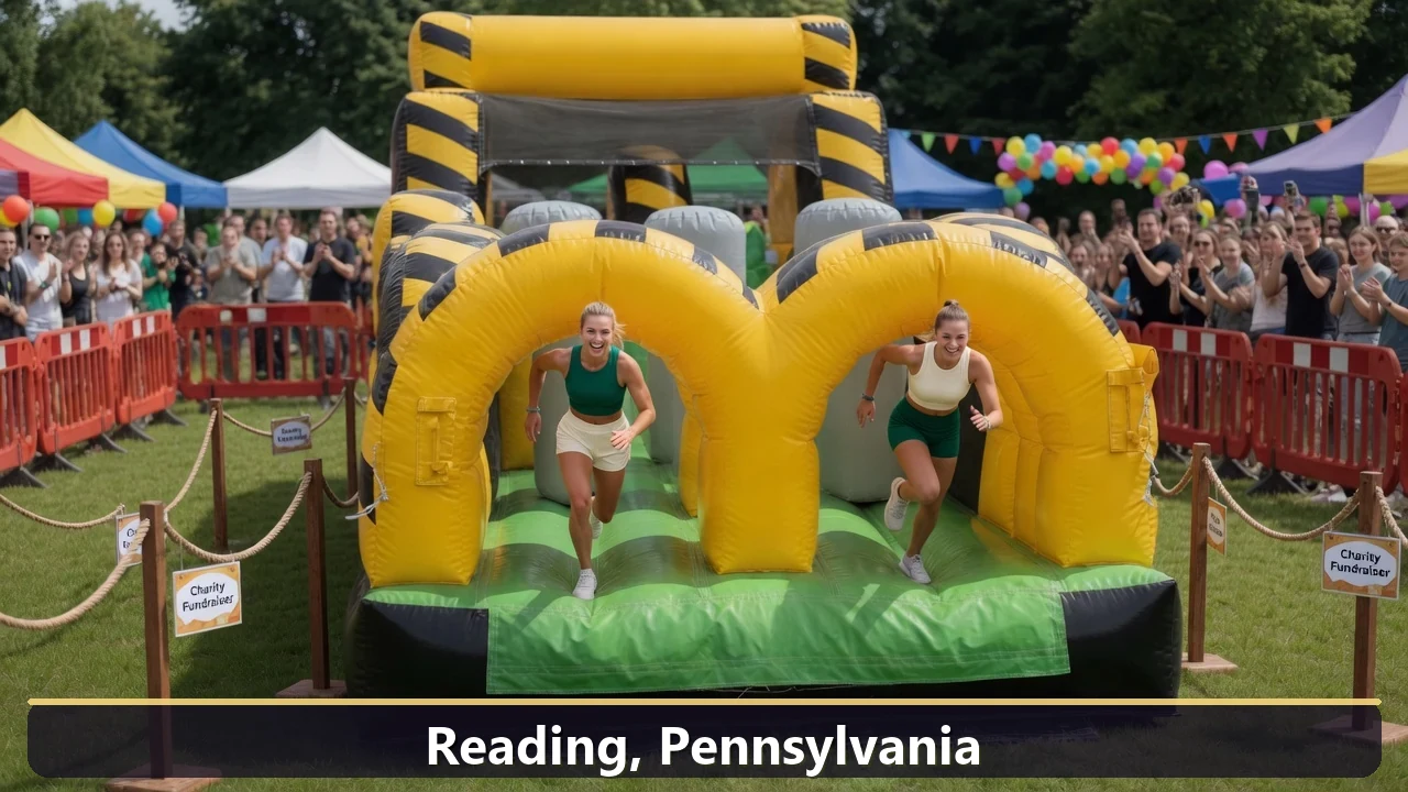 Inflatable obstacle course rental for events in Reading, Pennsylvania