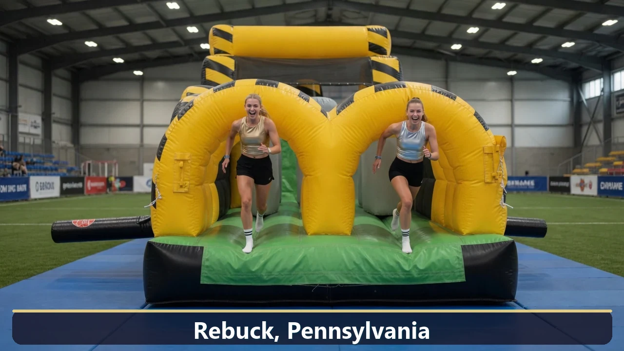 Inflatable obstacle course rental for events in Rebuck, Pennsylvania
