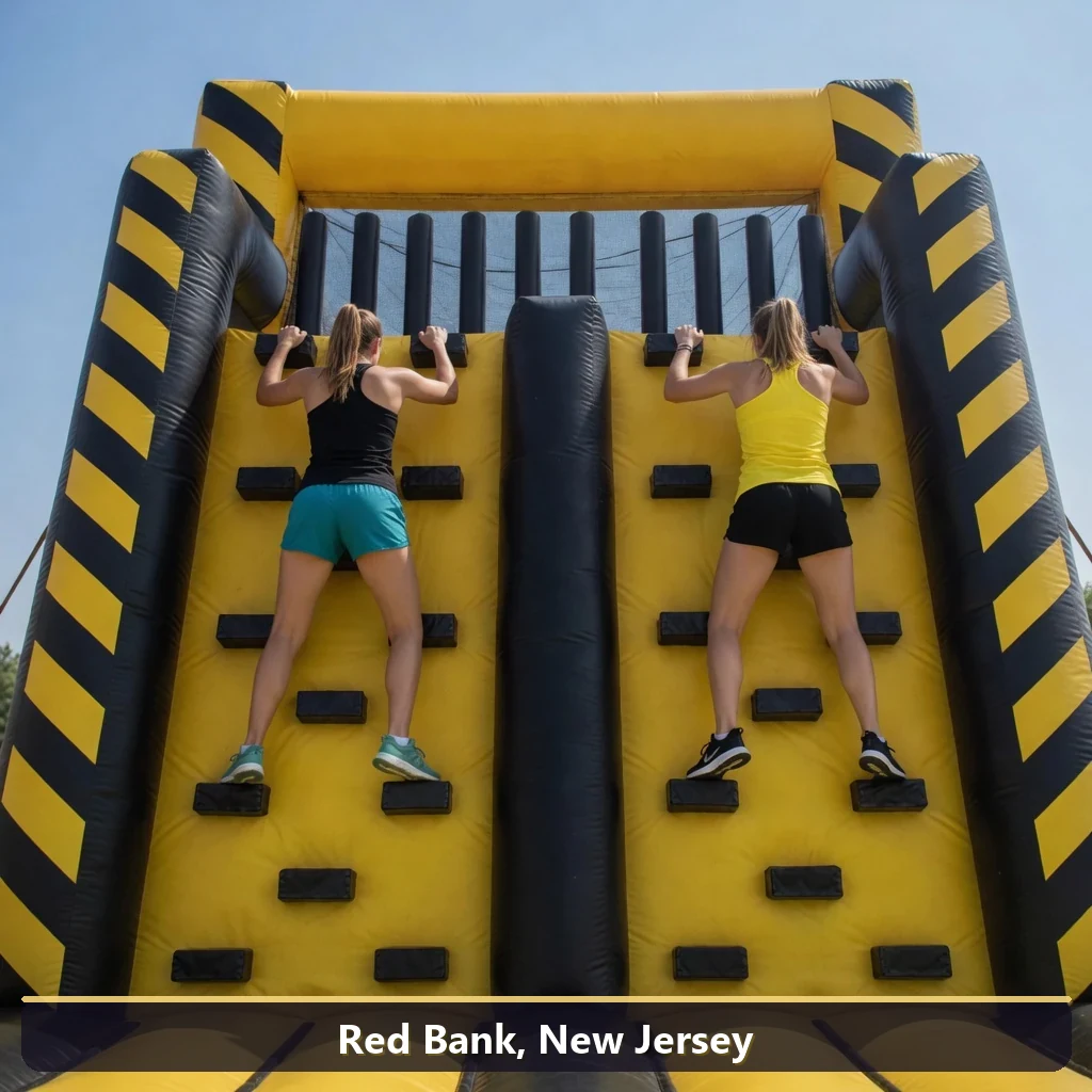Inflatable obstacle course rental for events in Red Bank, New Jersey