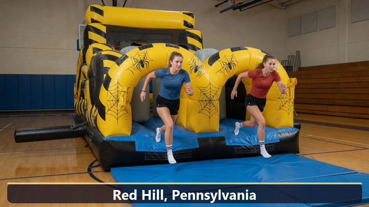 Inflatable obstacle course rental for events in Red Hill, Pennsylvania
