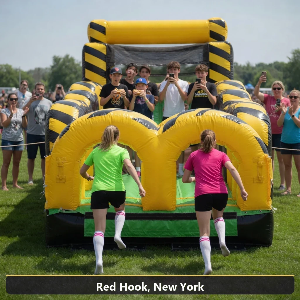 Inflatable obstacle course rental for events in Red Hook, New York