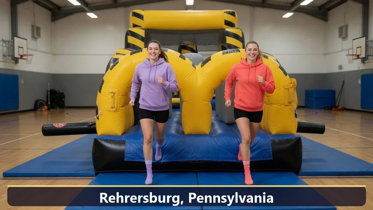 Inflatable obstacle course rental for events in Rehrersburg, Pennsylvania
