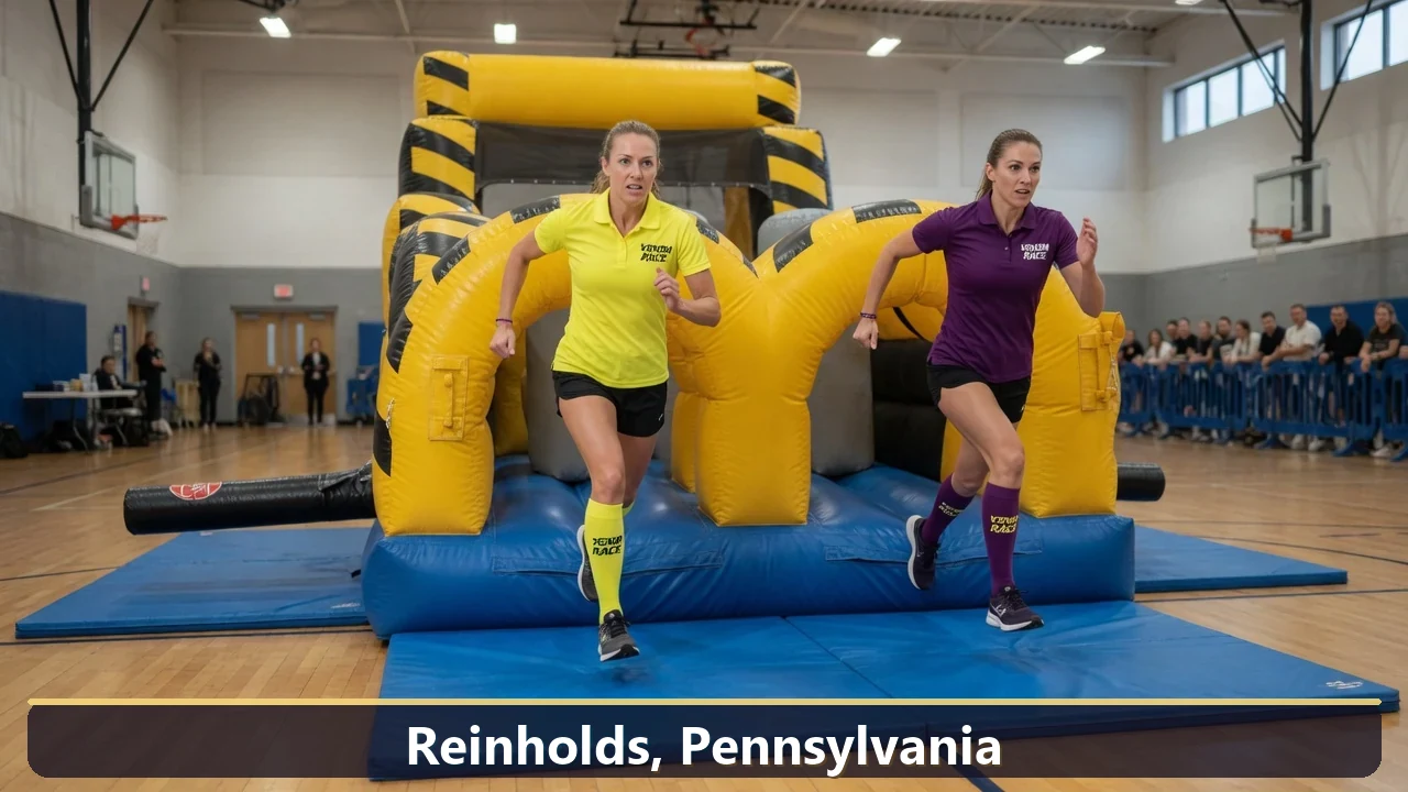 Inflatable obstacle course rental for events in Reinholds, Pennsylvania