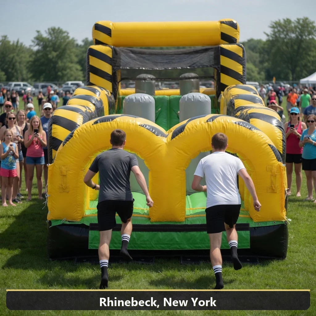 Inflatable obstacle course rental for events in Rhinebeck, New York