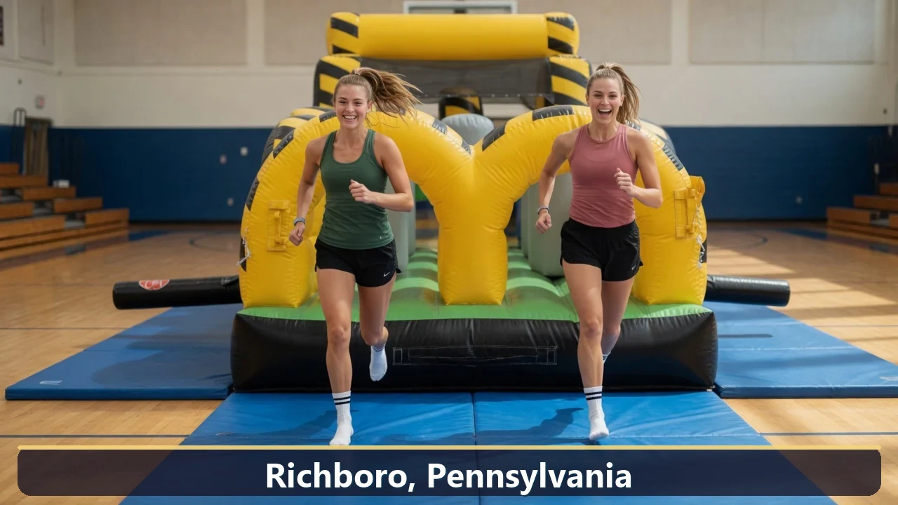 Inflatable obstacle course rental for events in Richboro, Pennsylvania