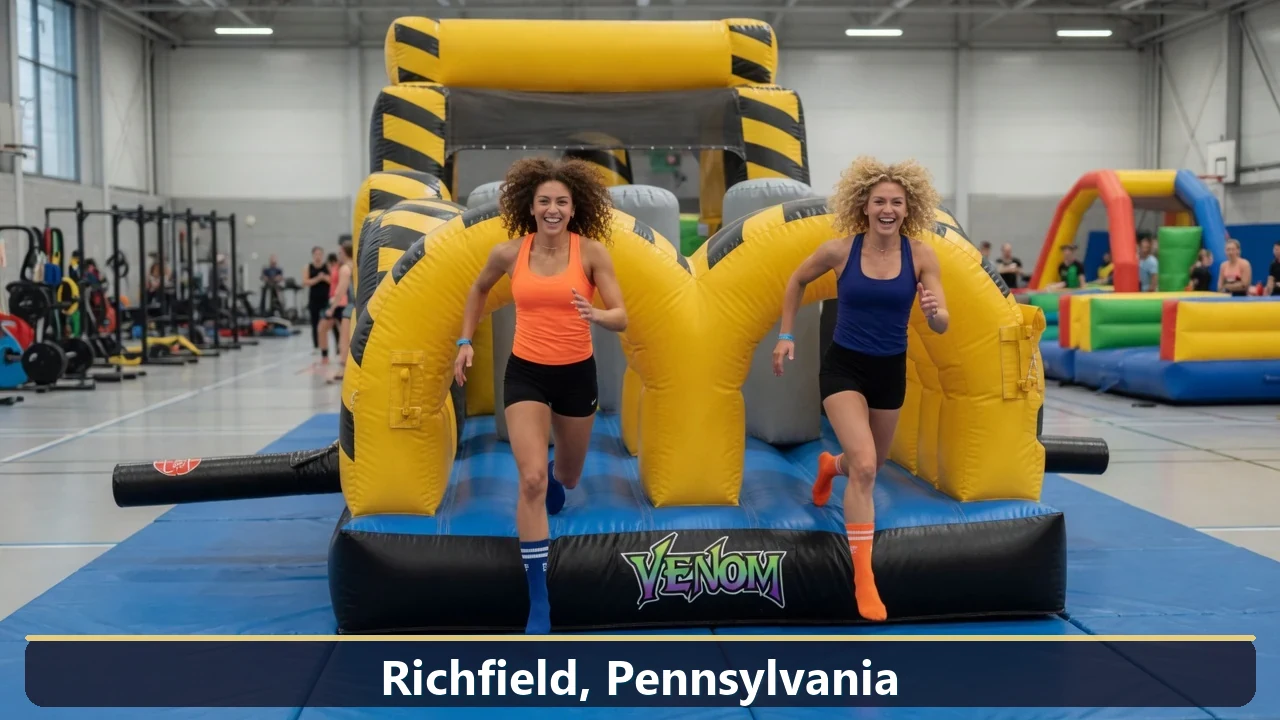 Inflatable obstacle course rental for events in Richfield, Pennsylvania