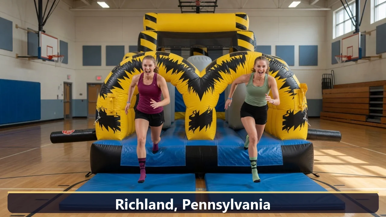 Inflatable obstacle course rental for events in Richland, Pennsylvania