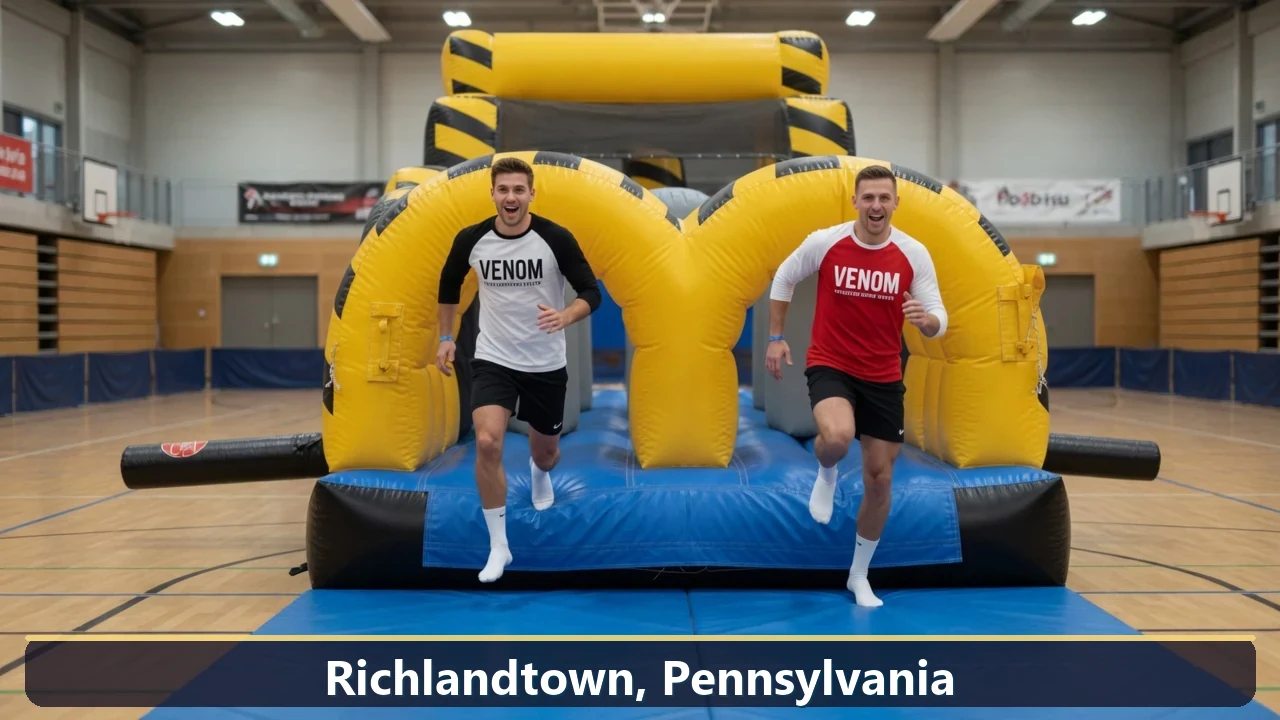 Inflatable obstacle course rental for events in Richlandtown, Pennsylvania