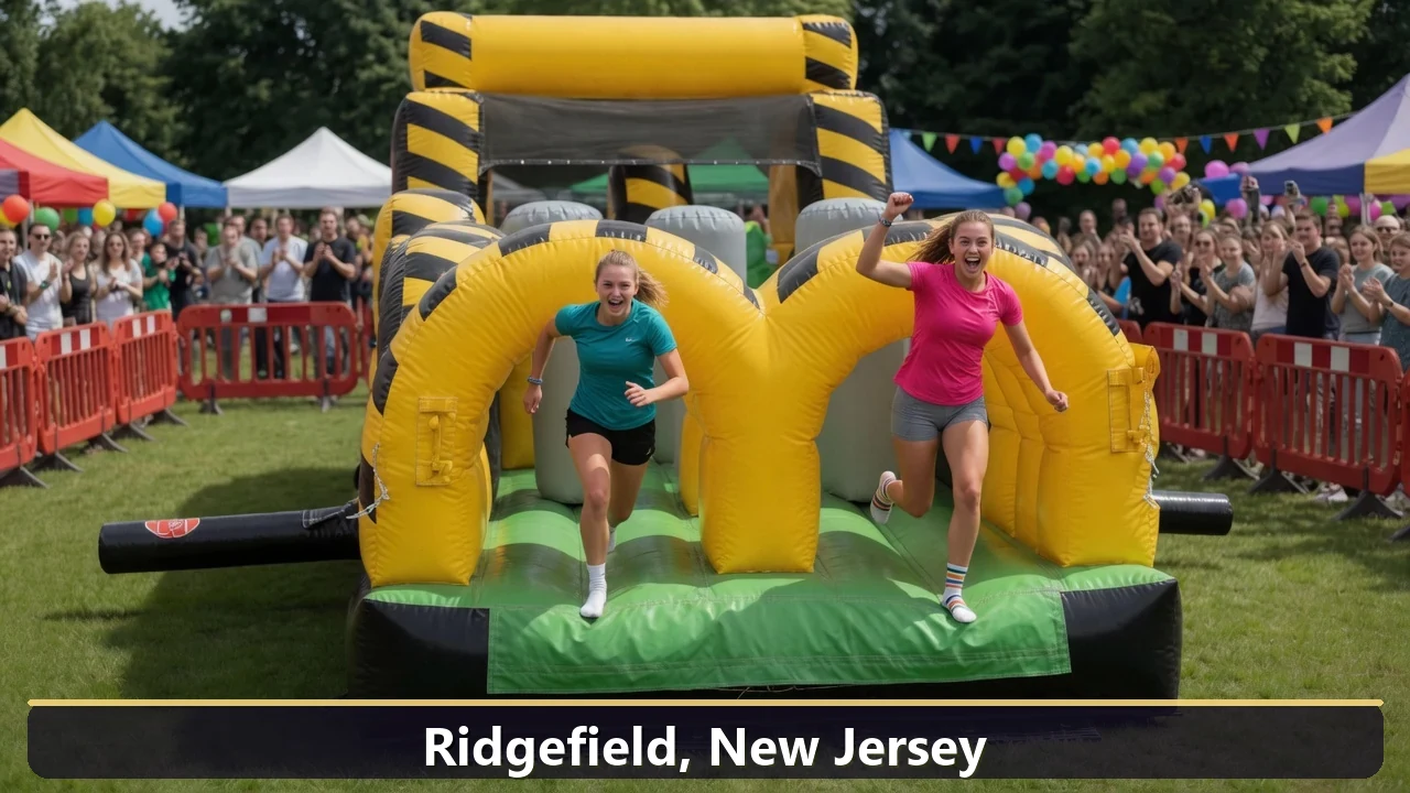 Inflatable obstacle course rental for events in Ridgefield, New Jersey