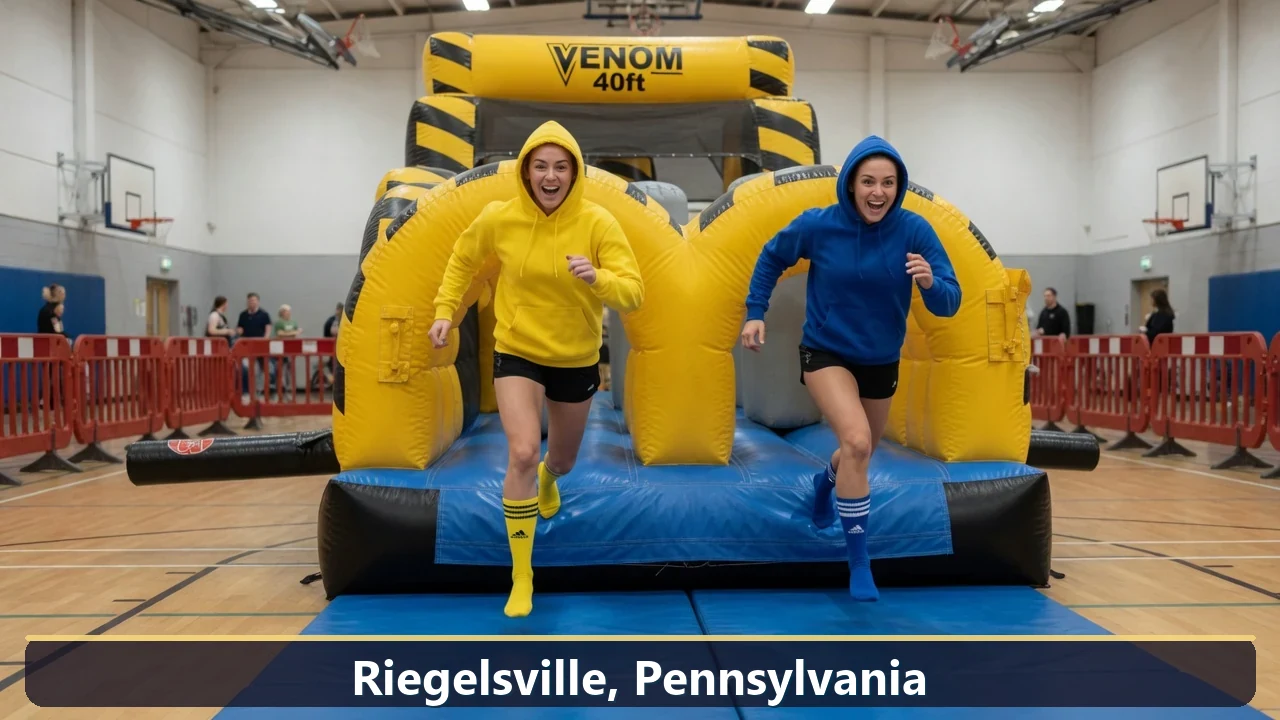 Inflatable obstacle course rental for events in Riegelsville, Pennsylvania