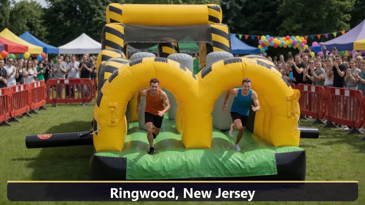 Inflatable obstacle course rental for events in Ringwood, New Jersey