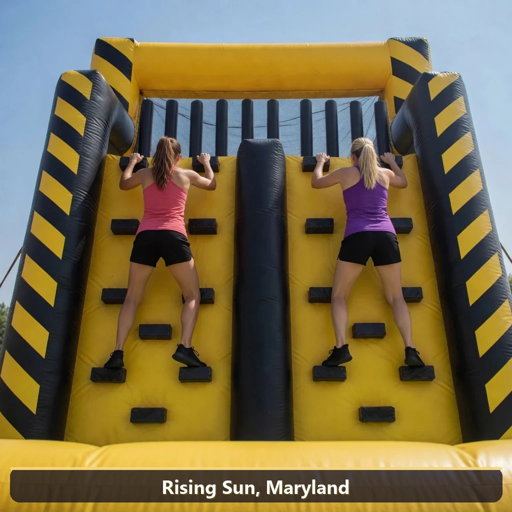 Inflatable obstacle course rental for events in Rising Sun, Maryland