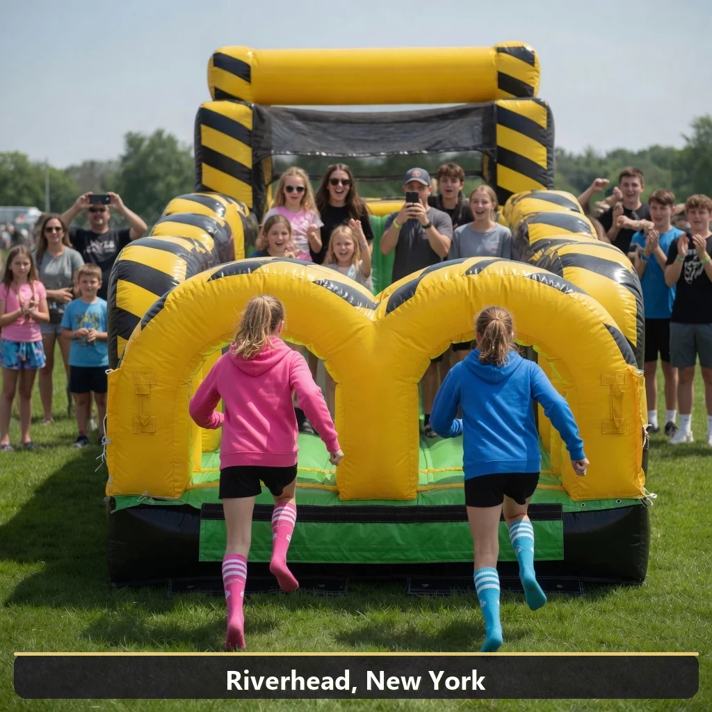 Inflatable obstacle course rental for events in Riverhead, New York