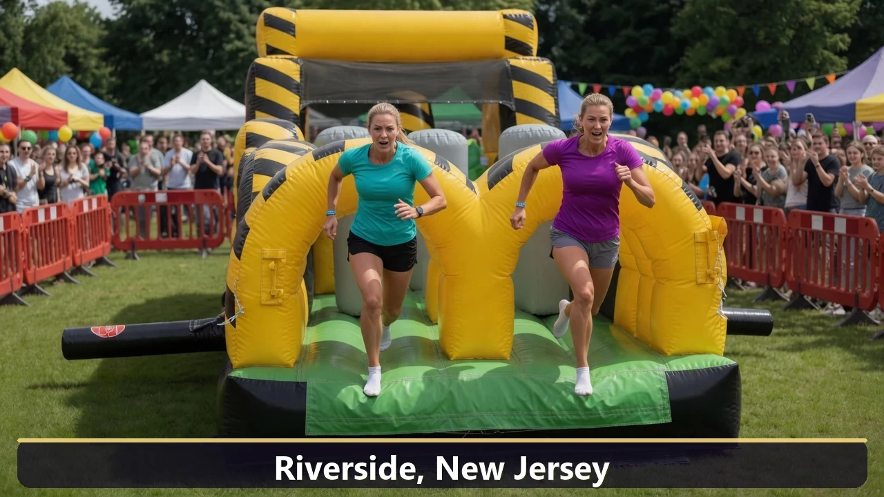 Inflatable obstacle course rental for events in Riverside, New Jersey