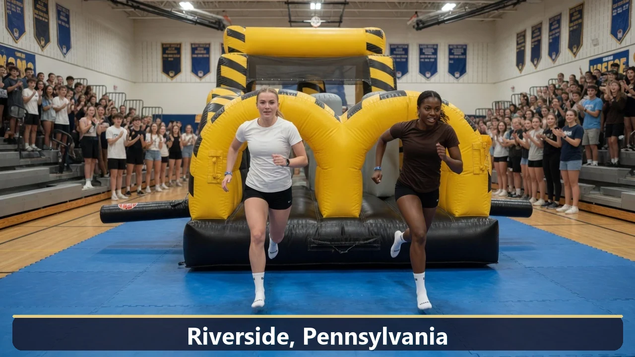 Inflatable obstacle course rental for events in Riverside, Pennsylvania