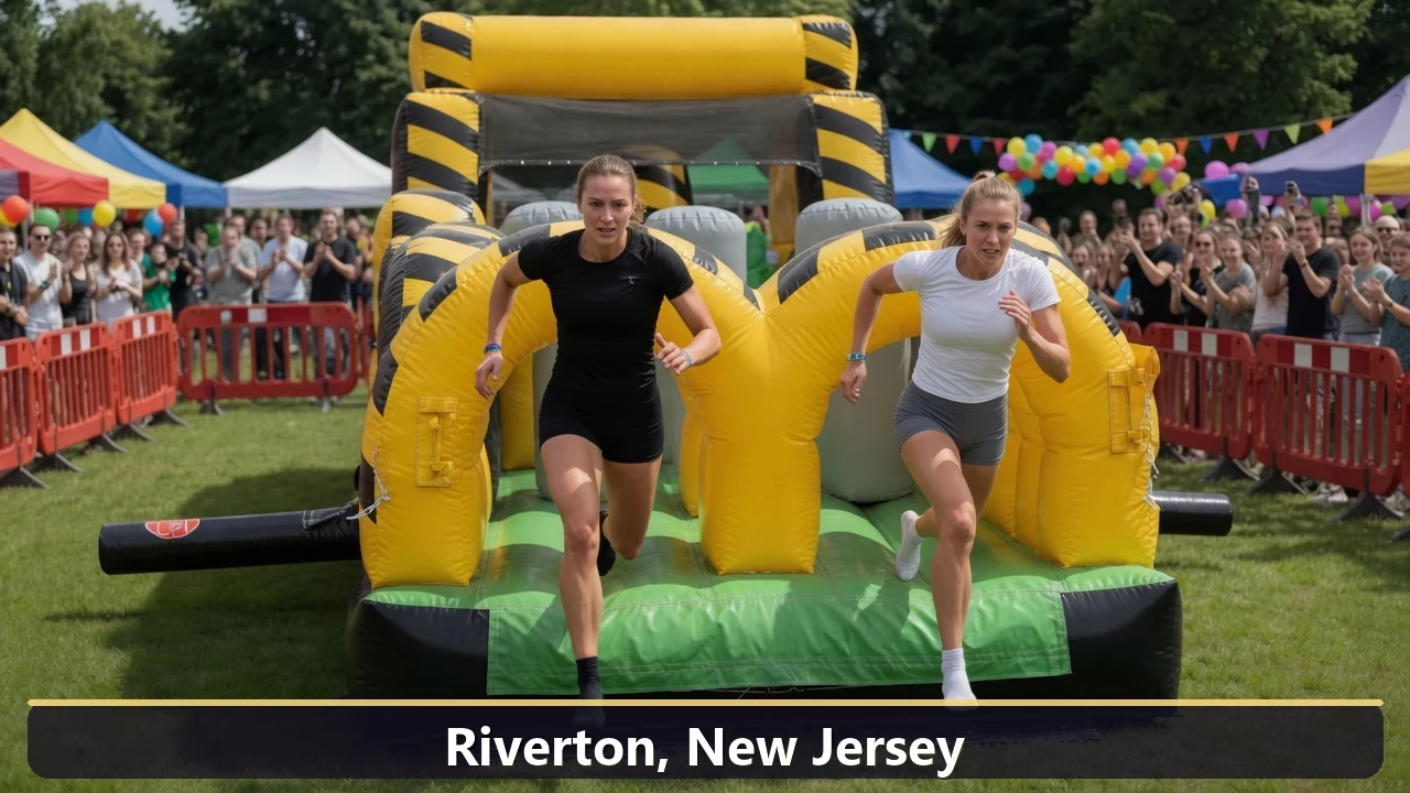 Inflatable obstacle course rental for events in Riverton, New Jersey