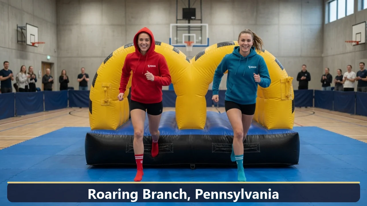 Inflatable obstacle course rental for events in Roaring Branch, Pennsylvania