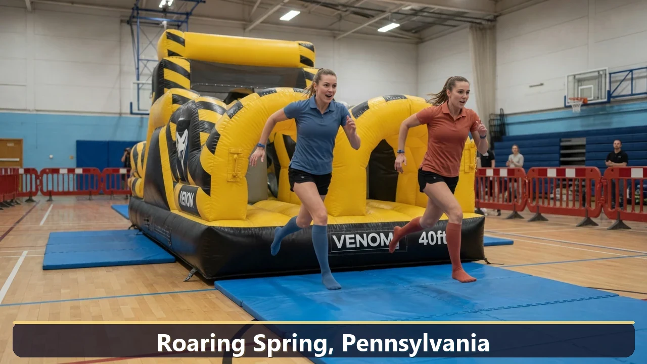 Inflatable obstacle course rental for events in Roaring Spring, Pennsylvania
