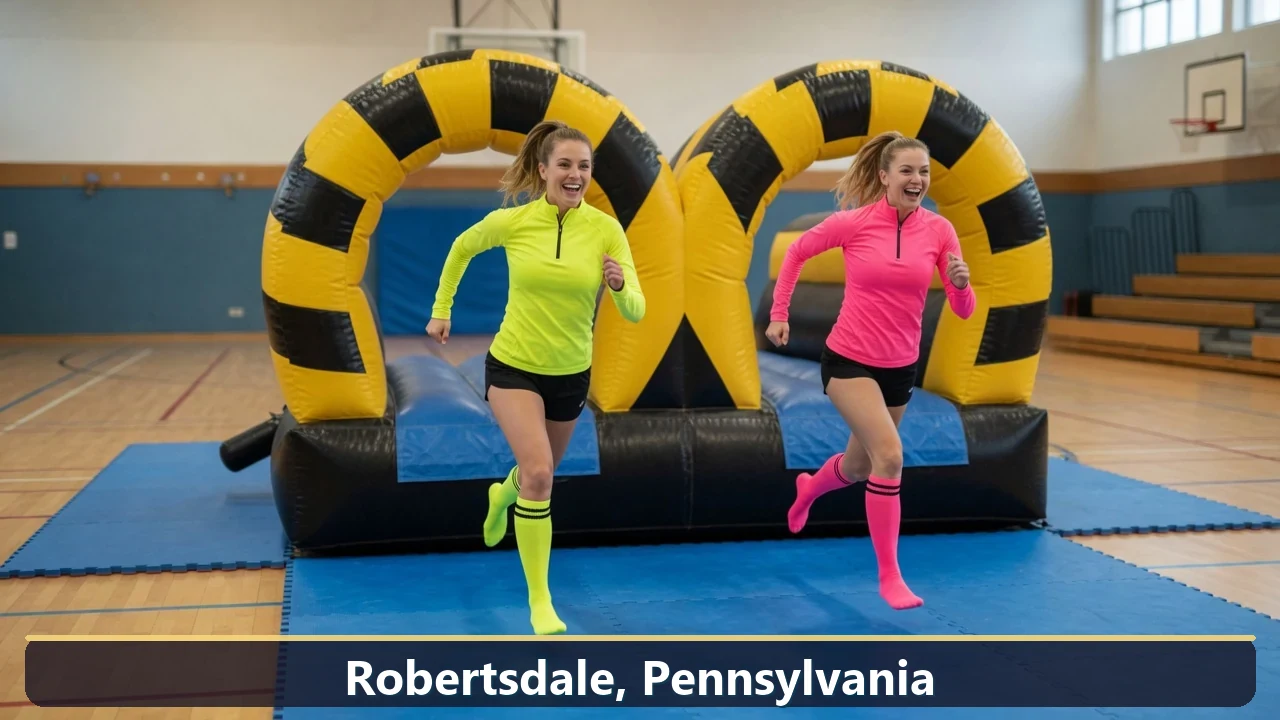 Inflatable obstacle course rental for events in Robertsdale, Pennsylvania