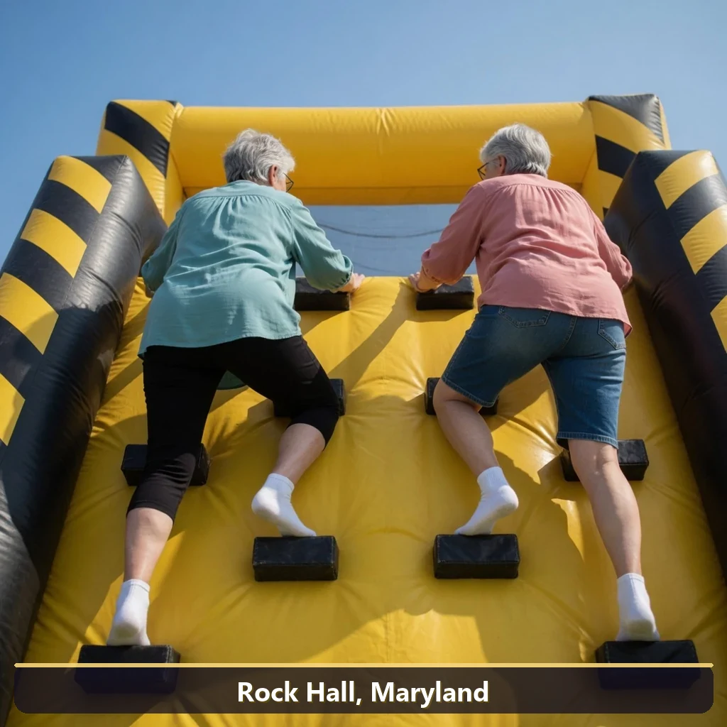 Inflatable obstacle course rental for events in Rock Hall, Maryland