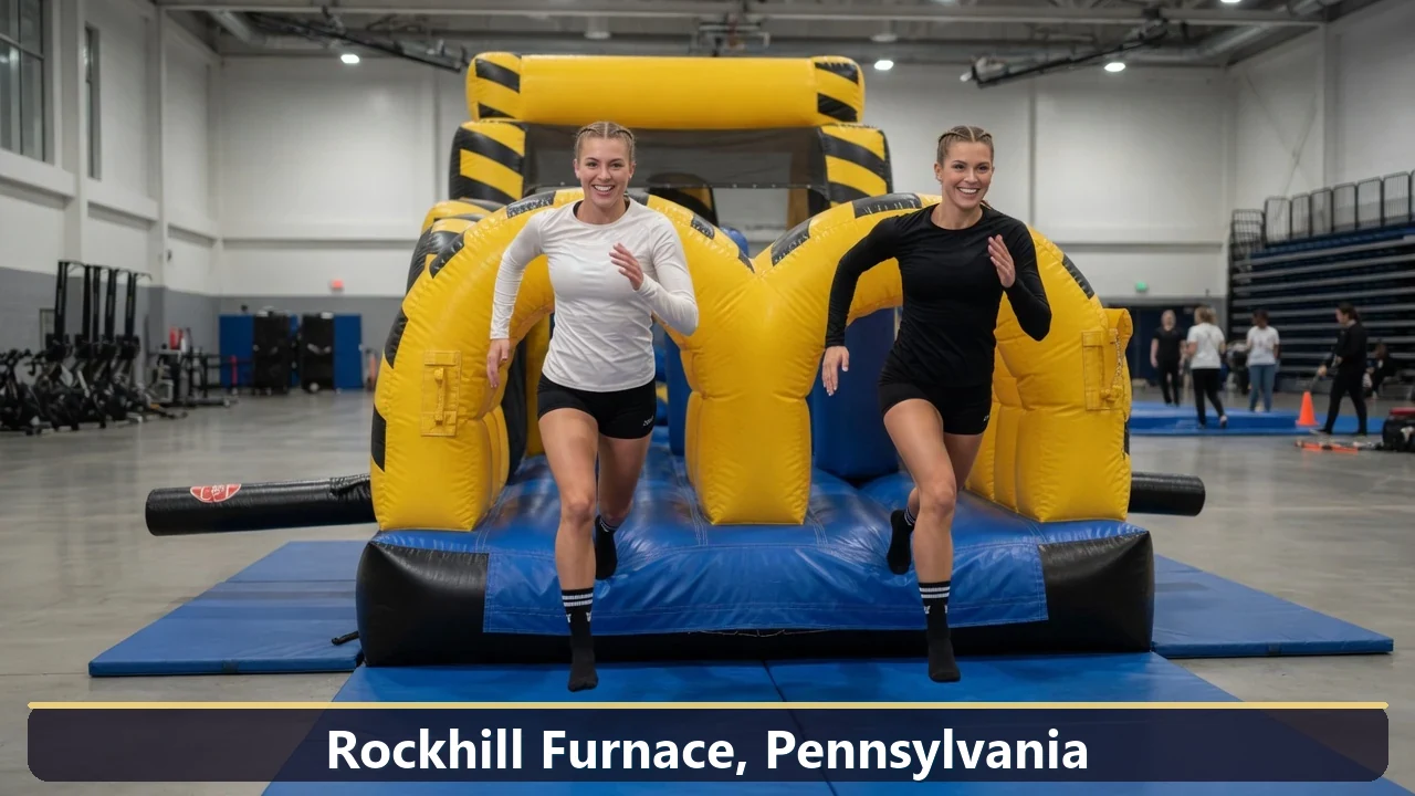 Inflatable obstacle course rental for events in Rockhill Furnace, Pennsylvania