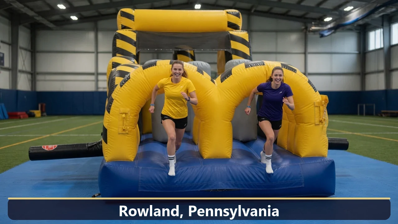 Inflatable obstacle course rental for events in Rowland, Pennsylvania
