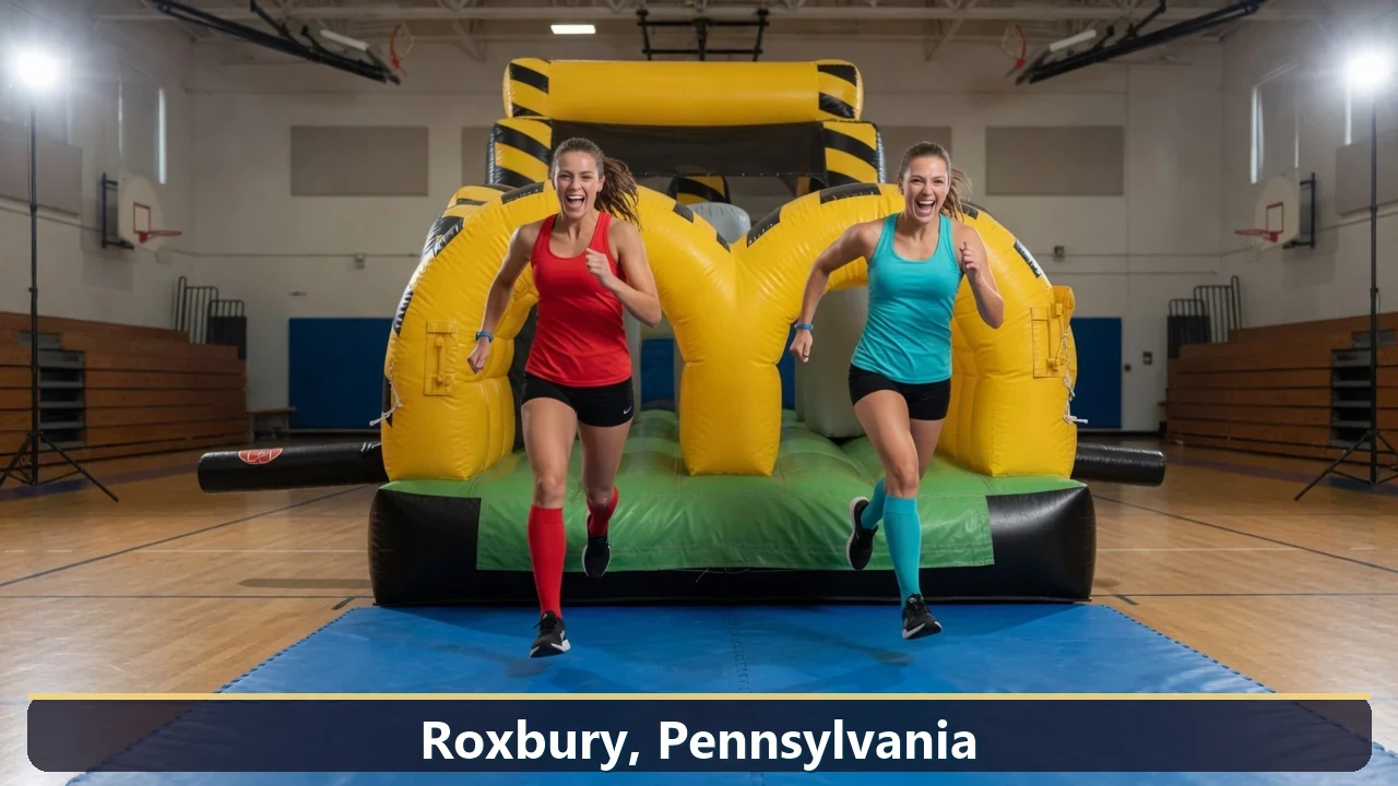 Inflatable obstacle course rental for events in Roxbury, Pennsylvania