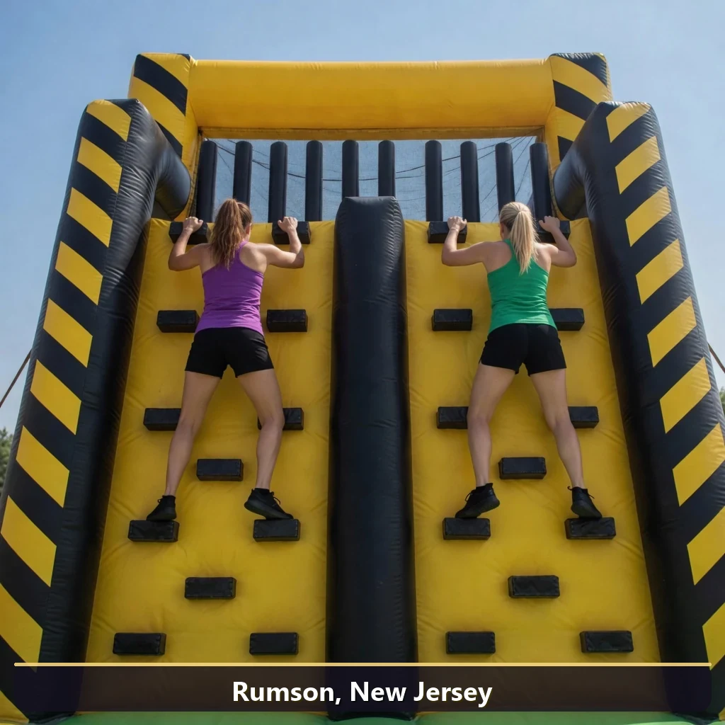 Inflatable obstacle course rental for events in Rumson, New Jersey