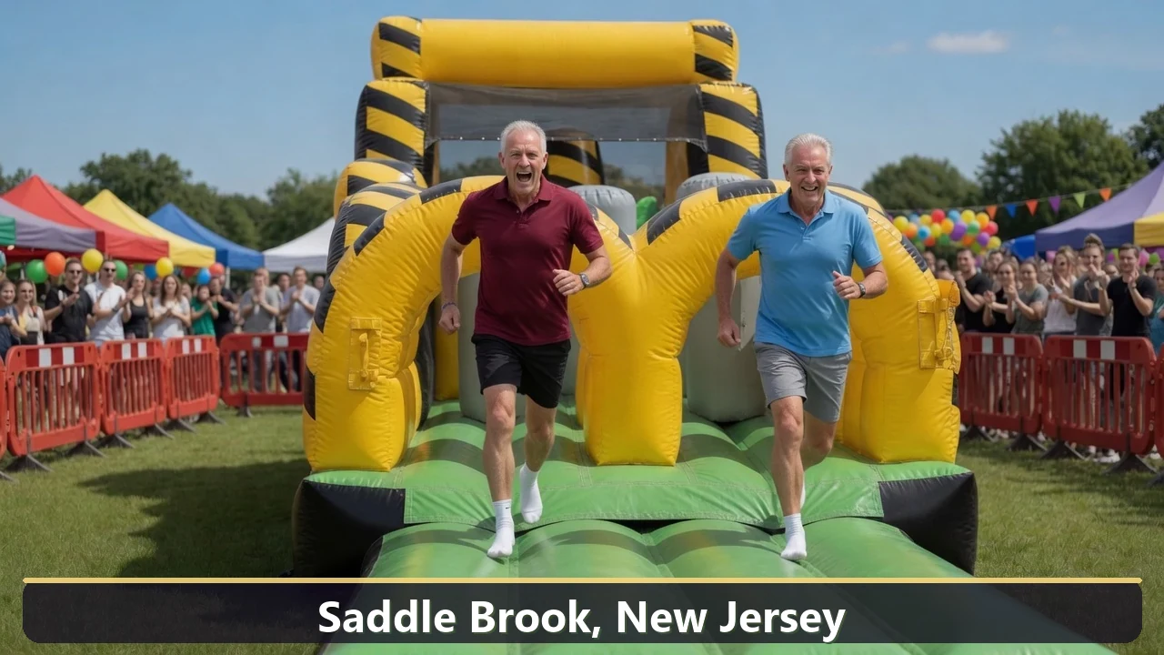 Inflatable obstacle course rental for events in Saddle Brook, New Jersey