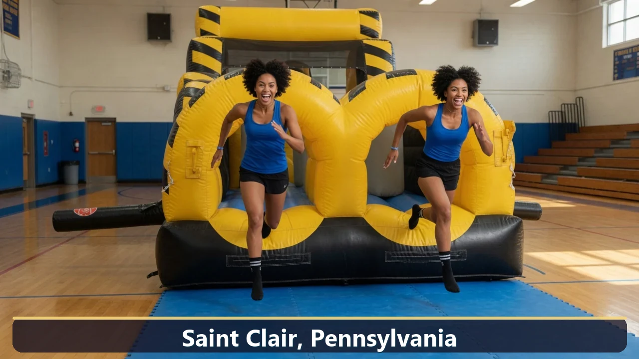 Inflatable obstacle course rental for events in Saint Clair, Pennsylvania