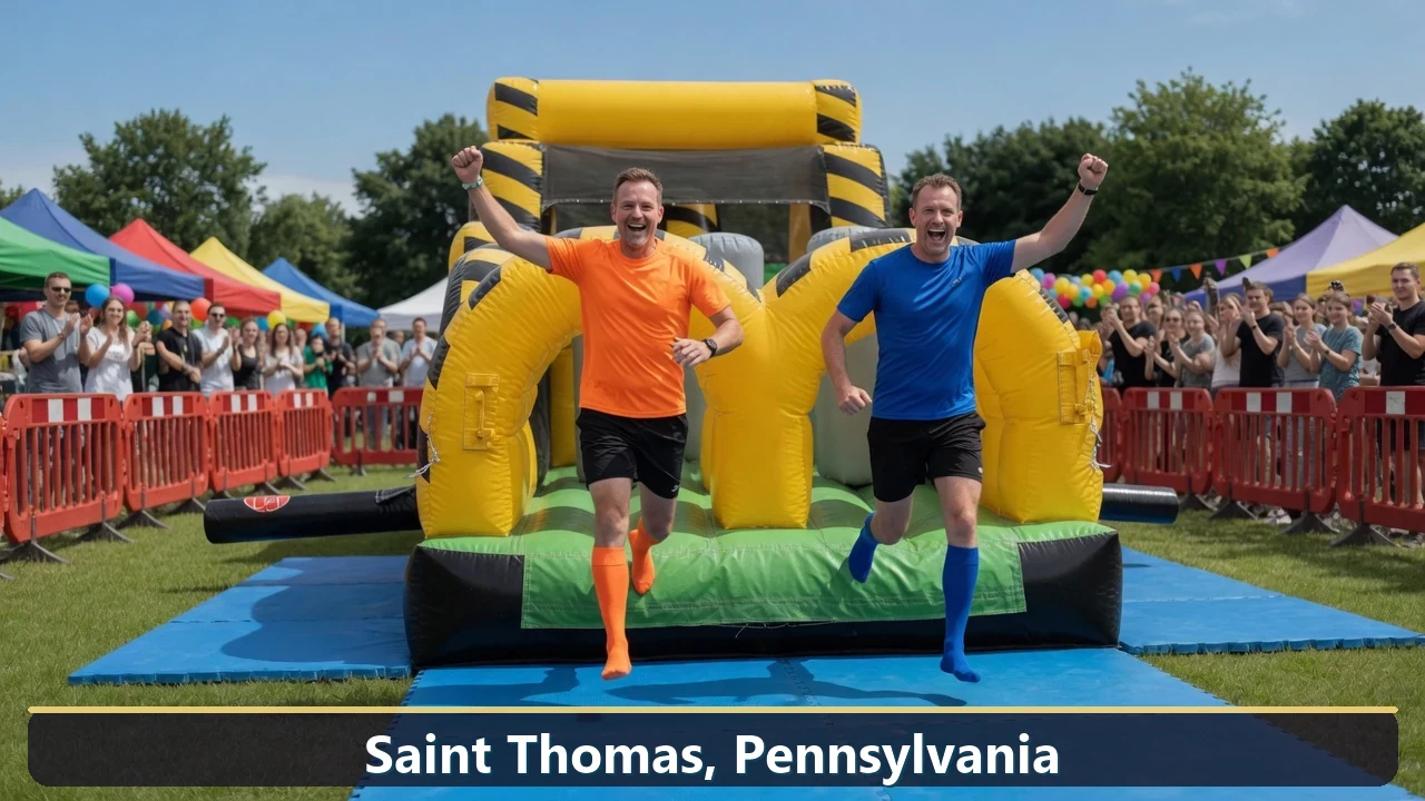 Inflatable obstacle course rental for events in Saint Thomas, Pennsylvania
