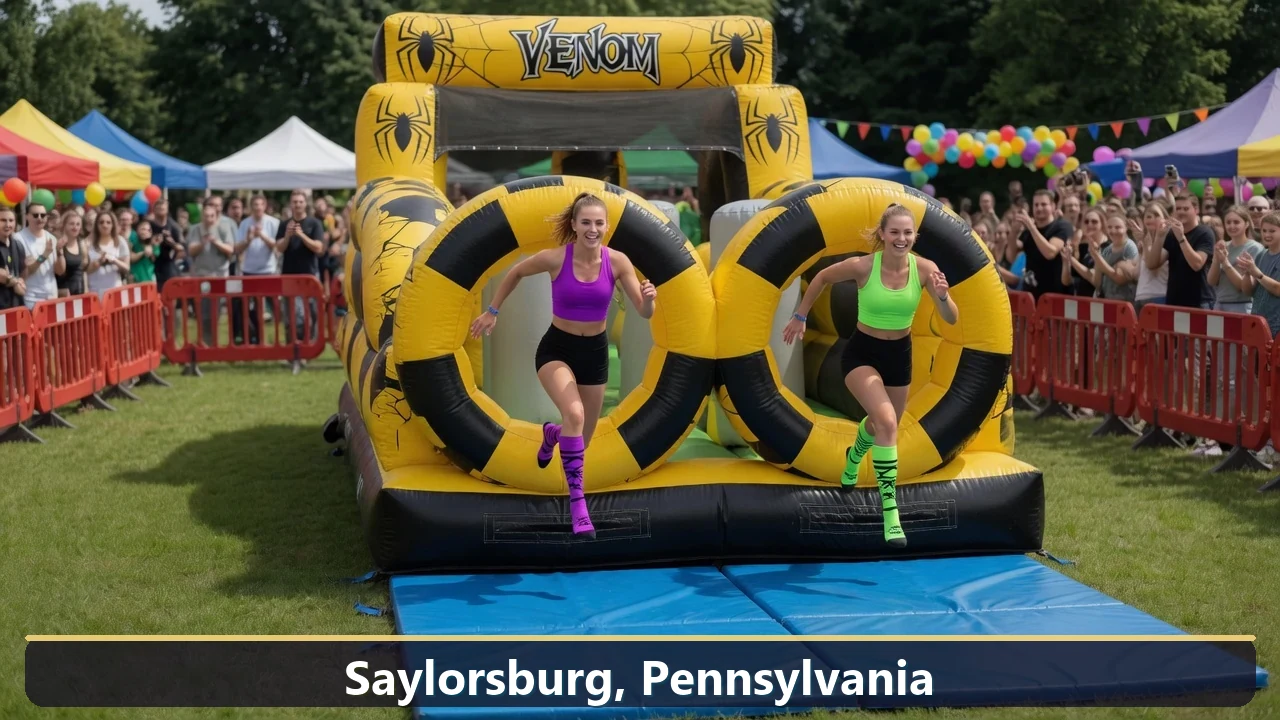 Inflatable obstacle course rental for events in Saylorsburg, Pennsylvania