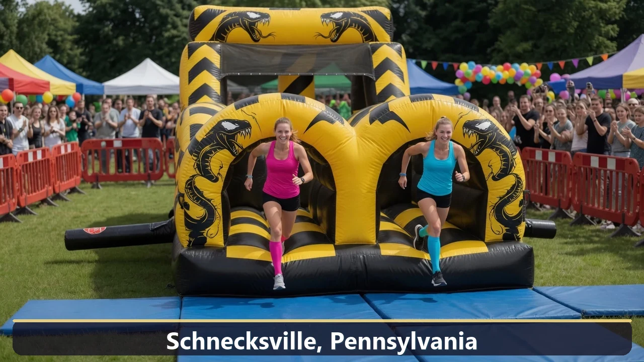 Inflatable obstacle course rental for events in Schnecksville, Pennsylvania