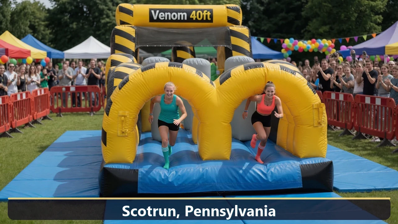 Inflatable obstacle course rental for events in Scotrun, Pennsylvania