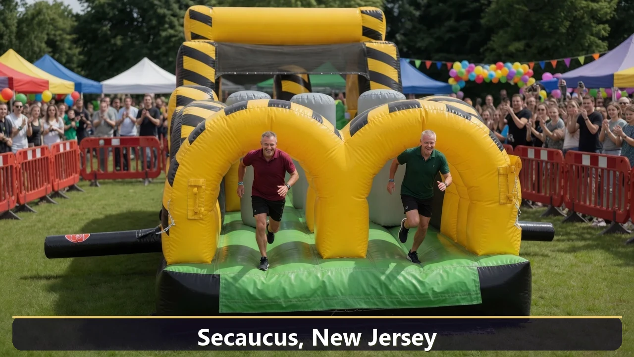 Inflatable obstacle course rental for events in Secaucus, New Jersey