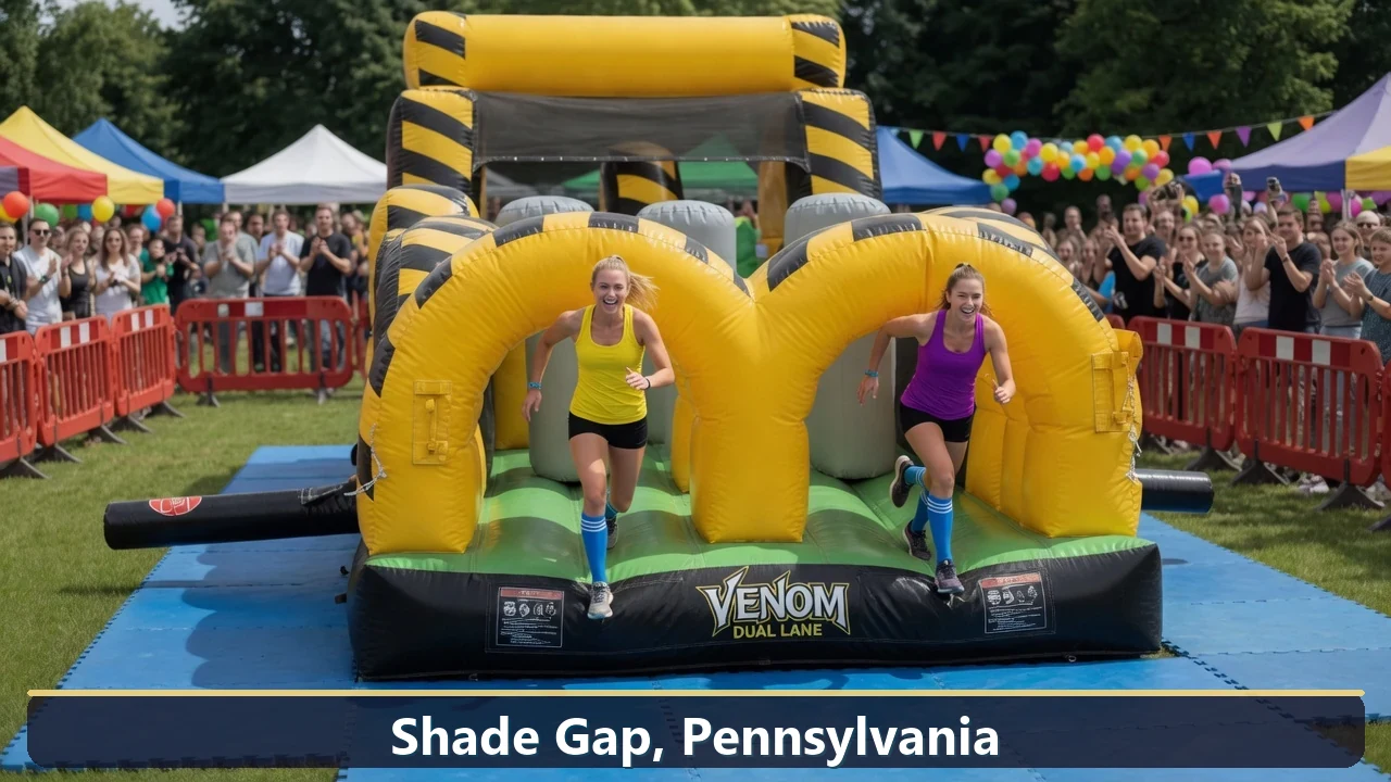 Inflatable obstacle course rental for events in Shade Gap, Pennsylvania