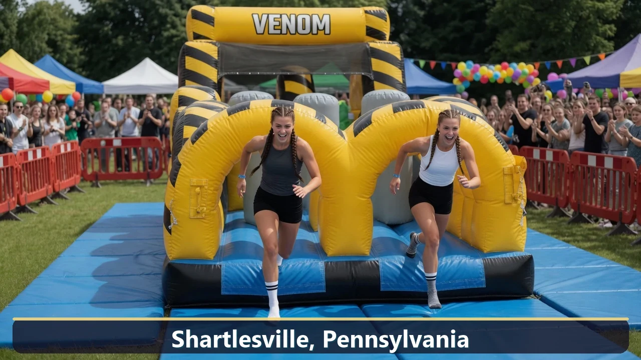 Inflatable obstacle course rental for events in Shartlesville, Pennsylvania