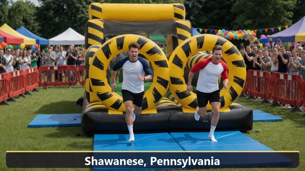 Inflatable obstacle course rental for events in Shawanese, Pennsylvania