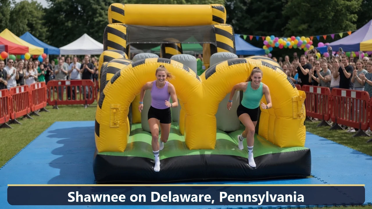 Inflatable obstacle course rental for events in Shawnee on Delaware, Pennsylvania