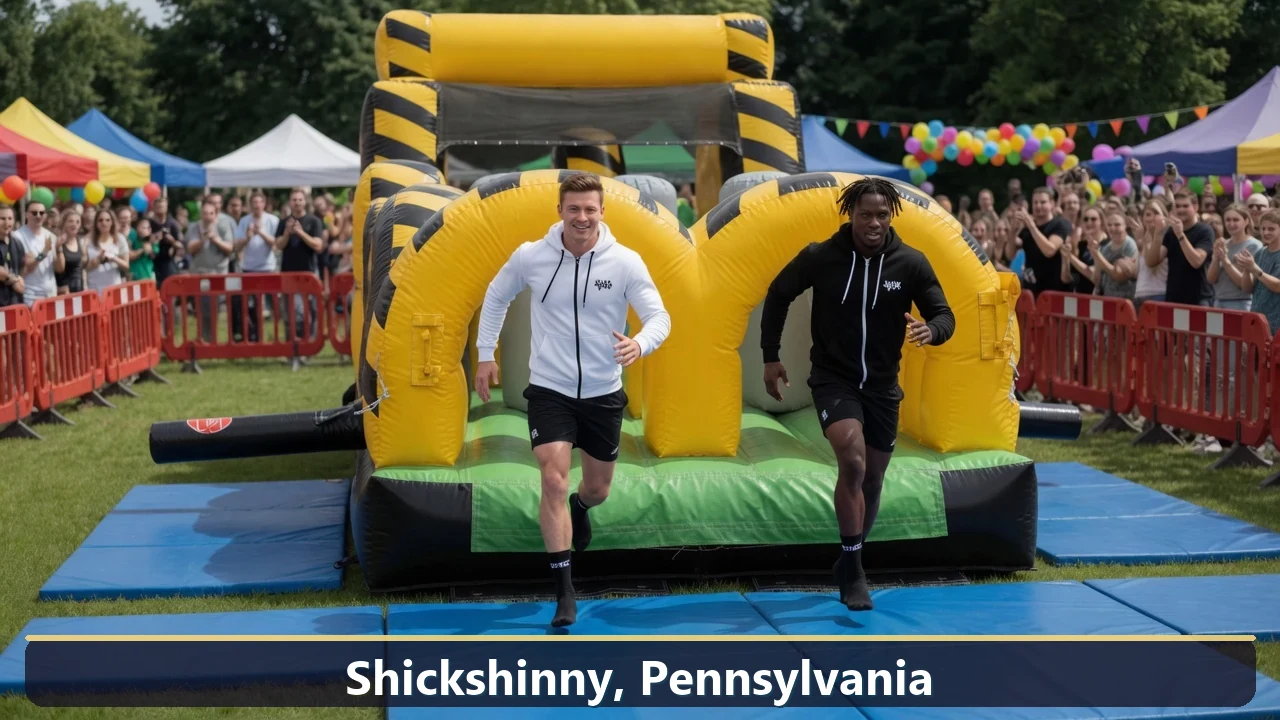 Inflatable obstacle course rental for events in Shickshinny, Pennsylvania