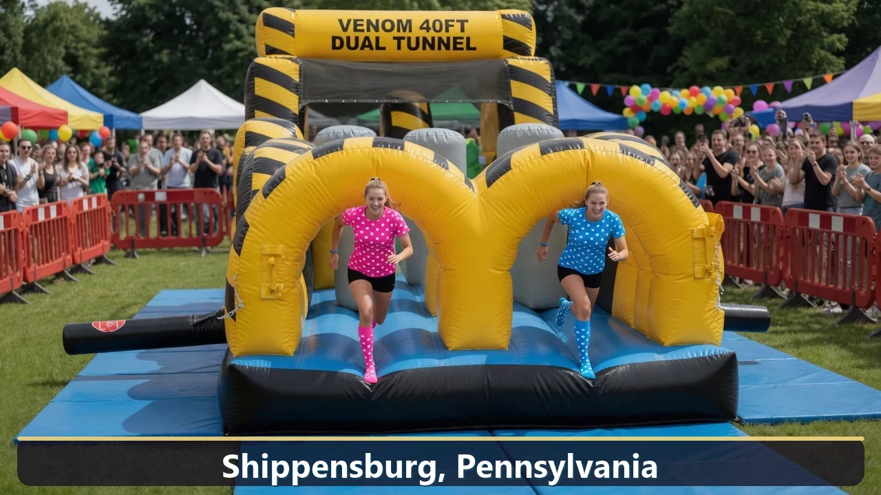 Inflatable obstacle course rental for events in Shippensburg, Pennsylvania