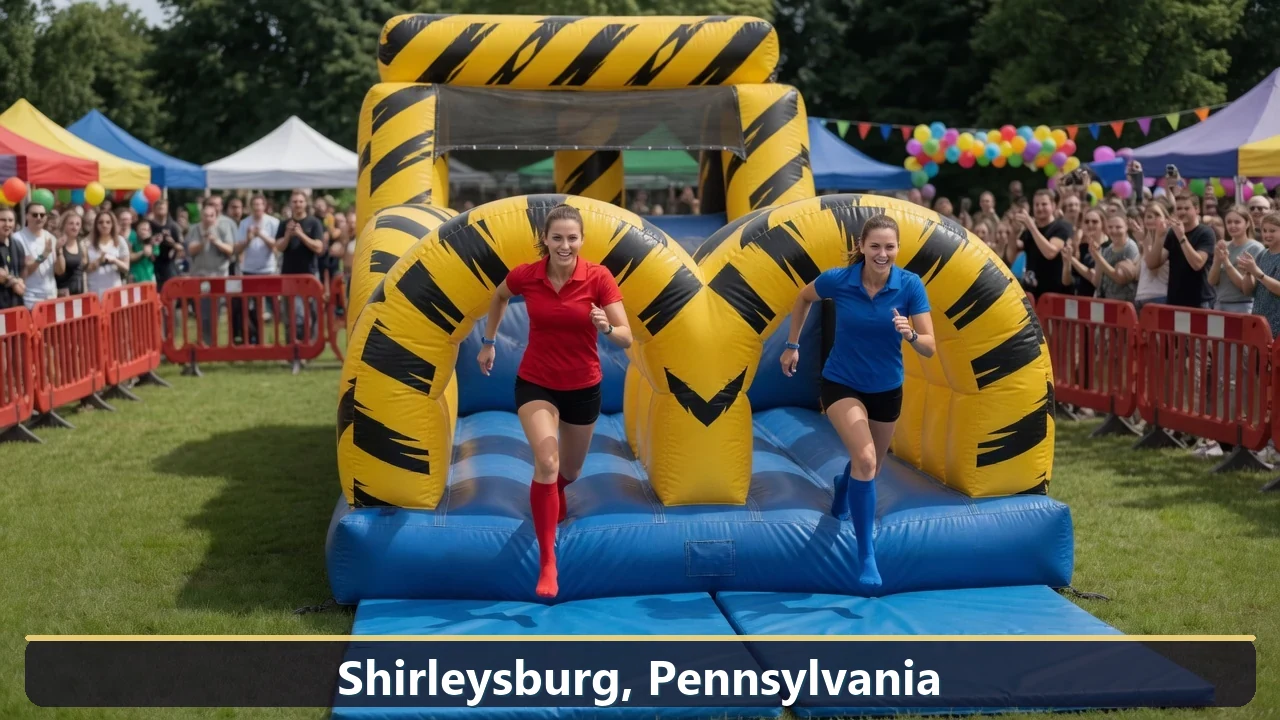 Inflatable obstacle course rental for events in Shirleysburg, Pennsylvania